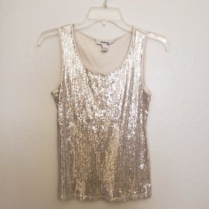 Silver Glitter Tank Top